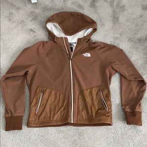 Brown Hooded North Face Jacket